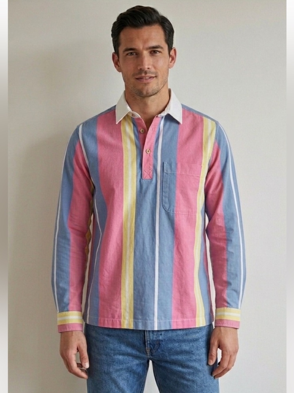 ASOS || Men’s Multicolor Striped Men's Shirt Sz S